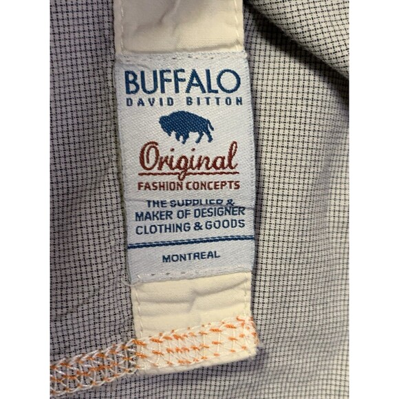 Buffalo David Bitton Shirt Mens Lg  Gray Pearl Snap Button Up Long Sleeve Check - Picture 9 of 14